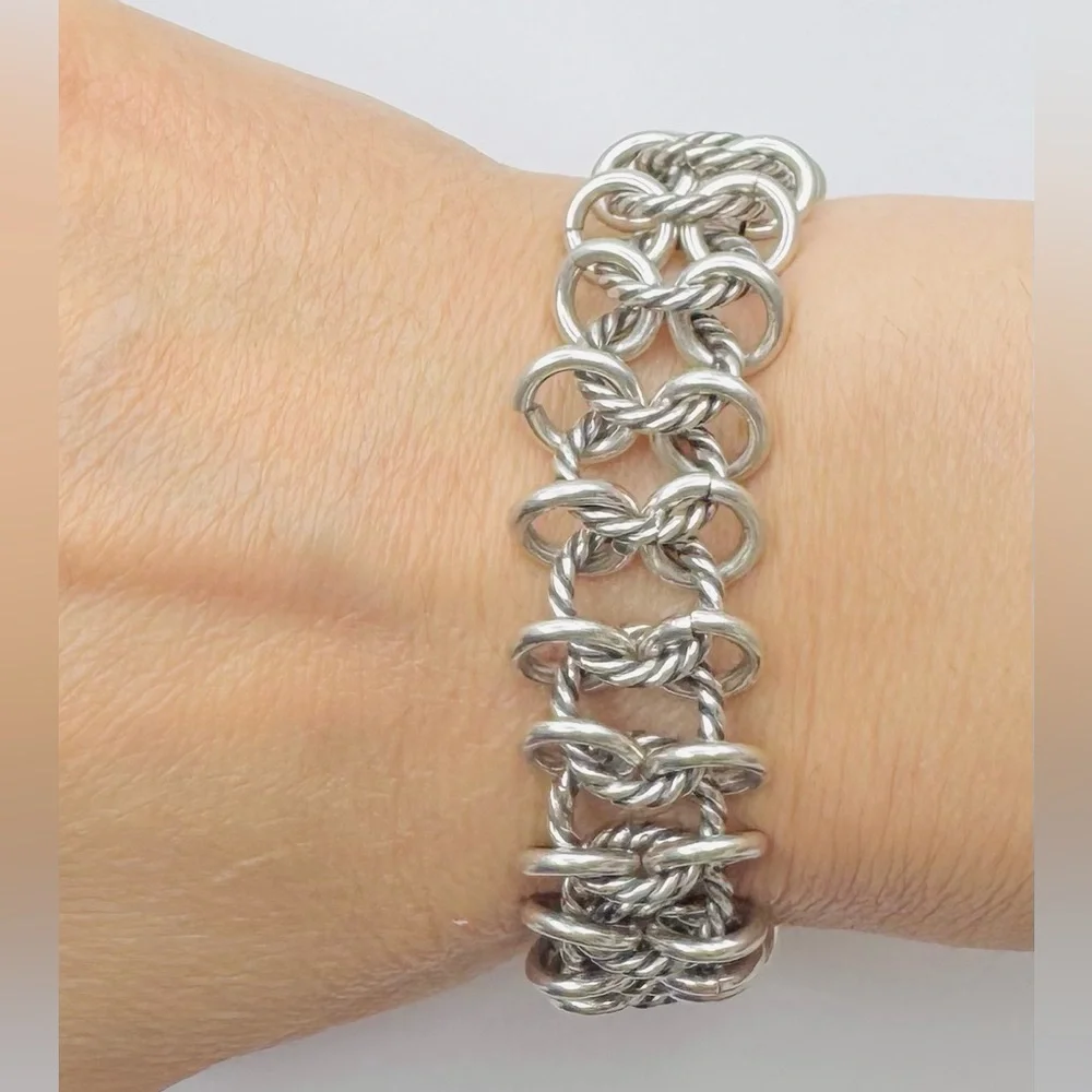 David Yurman Atlas Chainmail Bracelet With
Gold - Picture 8 of 9